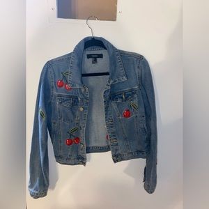 Cute Jean Jacket with Cherries from Forever 21!
